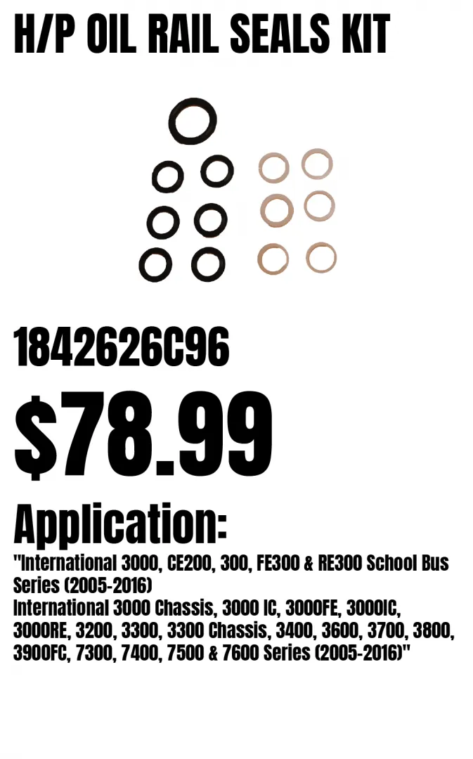 H/P Oil Rail Seals Kit