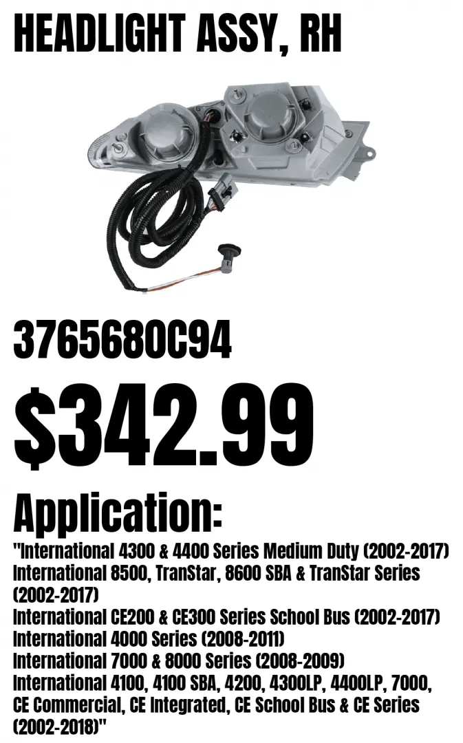 Headlight Assy, RH